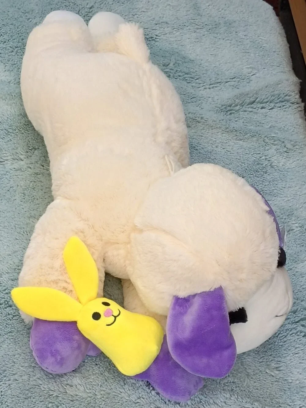 NWT ~ Multipet's Giant Spring Plush Lamb Chop Dog Toy w/ Yellow Peep Bunny